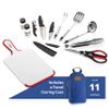 35 Piece Camp Complete Messware Kit Polished Stainless Steel Dishes Set| Tableware| Dinnerware| for Backpacking BBQ Camping Hiking Travel Cookware Kit Water Resistant Case view 3