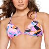 Salt + Cove Womens Juniors Kaleidescope Bralette Swim Top Separates Purple S, Multi view 1