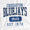 Creighton University Official Founded Date Unisex Adult T-Shirt, White, 5X-Large view 2