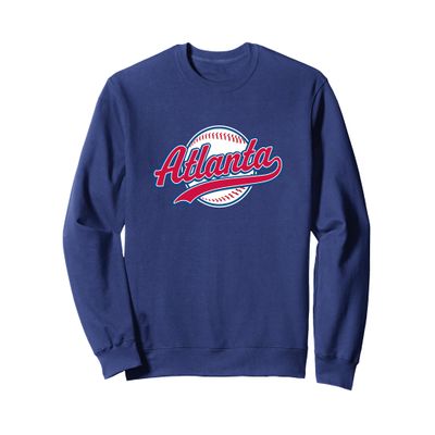 Atlanta Tee Vintage Baseball Throwback Retro Design Sweatshirt
