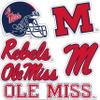 Desert Cactus University of Mississippi Sticker Rebels Ole Miss U of M Vinyl Decals Laptop Water Bottle Car Scrapbook Sheet T2 (Type 2) view 1
