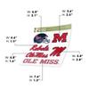 Desert Cactus University of Mississippi Sticker Rebels Ole Miss U of M Vinyl Decals Laptop Water Bottle Car Scrapbook Sheet T2 (Type 2) view 4