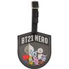 Concept One BT21 LINE Friends Luggage Tag, ID Bag Tag for Suitcases Featuring KOYA, RJ, SHOOKY, MANG, CHIMMY, TATA, Cooky, and Van, Black view 1