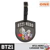 Concept One BT21 LINE Friends Luggage Tag, ID Bag Tag for Suitcases Featuring KOYA, RJ, SHOOKY, MANG, CHIMMY, TATA, Cooky, and Van, Black view 2