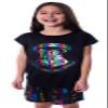 Harry Potter Pajamas Girls Hogwarts Rainbow Sleep Shirt Shorts PJ Set Gryffindor, Hufflepuff, Slytherin, Ravenclaw (7/8) view 1