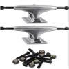 Tensor Trucks Alloy Polished Skateboard Trucks - 4.25" Hanger 6.75" Axle with 1" Raven Black Hardware - Bundle of 2 Items view 1