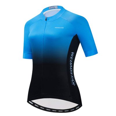 PSPORT Leopard Womens Cycling Jersey Short Sleeve Road Bike Shirts Ladies Bicycle Tops Biking Shirt for Woman with Pockets