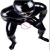GLFQMen's Black Shiny Patent Leather Cat Suit Full Body Men Sexy Tight Zipper Jumpsuit Rubber Clothing (XL), X-Large view 3