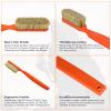 Climbing Chalk Brush with Thick Ultra Durable Boar's Hair Bristles, Bouldering Brush with Ergonomic Handle Portable with Climbing Chalk Bag(Not Included) for Climbing Wall Holds (Black+Light Blue) view 4
