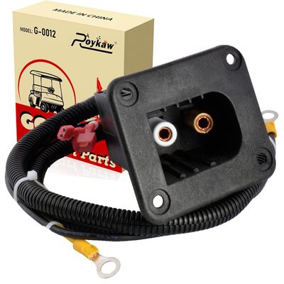 Roykaw Golf Cart 36 Volts Powerwise Charger Receptacle with Harness, DC Charger Plug for EZGO TXT Medalist 1994+ Electric Golf Carts, OEM# 73051G29