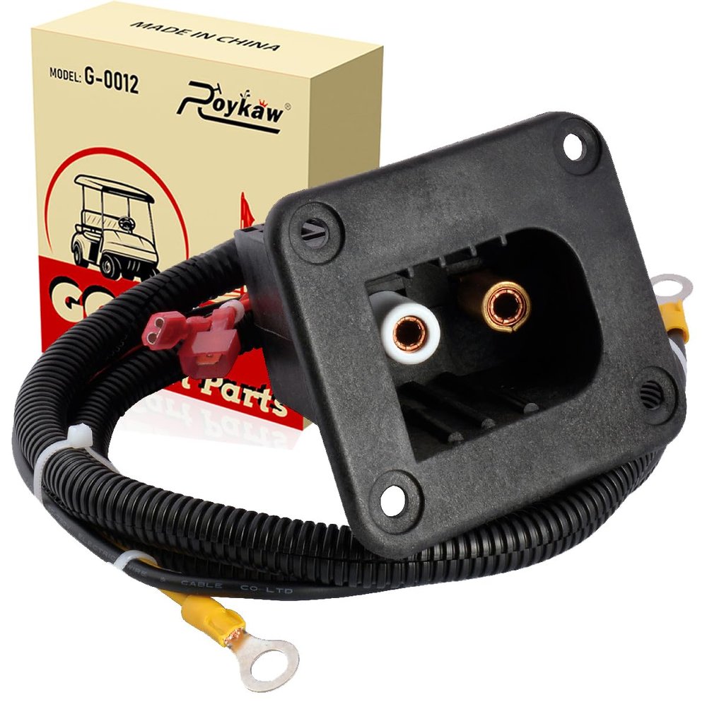 Roykaw Golf Cart 36 Volts Powerwise Charger Receptacle with Harness, DC Charger Plug for EZGO TXT Medalist 1994+ Electric Golf Carts, OEM# 73051G29
