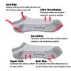 Sunew 6 Pairs Golf Viscose Bamboo Socks Women,Ankle Wicking No Blister Cushioned Hiking Trekking Ankle Breathable Comfort Tennis Low Cut Socks with Arch Support Gray M view 4