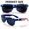 Donse 3 Pairs American Flag Sunglasses, 4th of July Decorations Frame Sunglasses for Women Men Teens, Patriotic Party Favors Supplies Independence Day Memorial Day Decorations 4th of July Accessories view 3