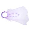 Flybloom Sweet Girl Veil Children'S Lace Veil Wreath Headdress For Birthday Wedding Prom Party(Purple) view 1