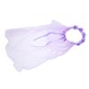 Flybloom Sweet Girl Veil Children'S Lace Veil Wreath Headdress For Birthday Wedding Prom Party(Purple) view 2