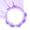 Flybloom Sweet Girl Veil Children'S Lace Veil Wreath Headdress For Birthday Wedding Prom Party(Purple) view 4