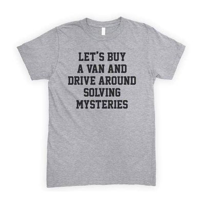 Mens Let's Buy A Van and Drive T-Shirt Funny Sarcastic Nerdy Shirts (Grey,M)