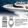Acouto Marine Bimini top Hardware, Stainless Bimini Hardware, 2pcs Marine Jaw Slides Stainless Steel Boat Marine Hinged Upper Jaw Slide Hardware Fittings Bimini Top Hinge Rail view 2