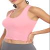 Porvike Sports Crop Tank Tops for Women Cropped Athletic Yoga Tops Racerback Running Tanks Cotton Workout Shirts Sleeveless Undershirts Exercise Gym Clothes 3 Pack Black White Pink L view 3