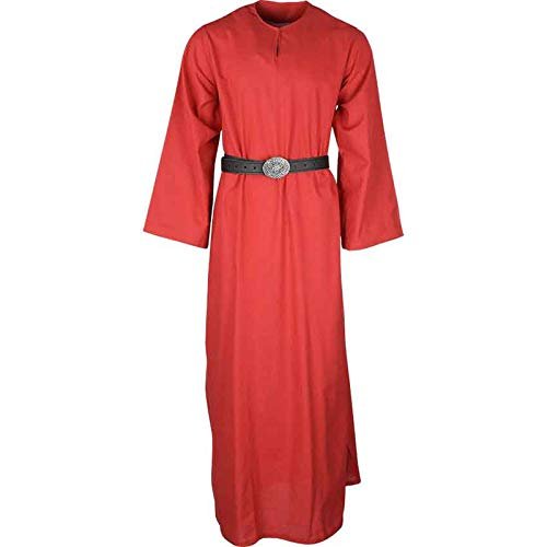 THE MEDIEVALS Mens Celtic Ritual Robe, Red - Large