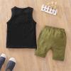 Kayotuas 2Pcs Baby Boy Summer Clothes Casual Pocket Sleeveless Tank Tops and Stripes Shorts Set Infant Toddler Short Outfits (Black-AiNT NO MAMA Like THE ONE I GOT, 2-3T) view 3