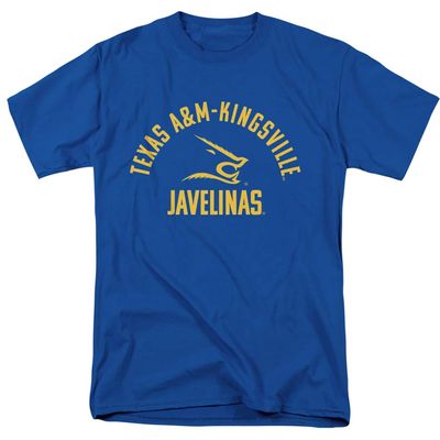Texas A&M University-Kingsville Official One Color Javelinas Logo Unisex Adult T-Shirt, Royal Blue, 5X-Large