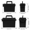 GUGULUZA Plastic Ammo Cans, 2-Pack Lockable Waterproof Storage Containers, Field Boxes with Handle for Hunting Gear, Shooting Supplies, Stackable Dust Resistant Ammo Case Black view 3