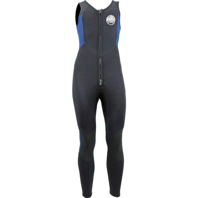 Alder Quatro 3/2mm Front Zip Long John Wetsuit - Black/Blue WS21MQF S