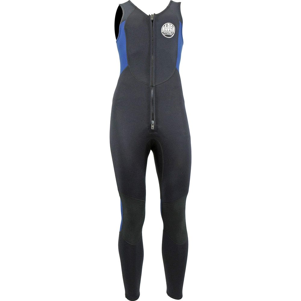 Alder Quatro 3/2mm Front Zip Long John Wetsuit - Black/Blue WS21MQF S