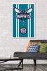 Trends International NBA Charlotte Hornets - Logo 20 Wall Poster, 34L x 22.4W, White Framed Version view 2