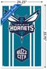 Trends International NBA Charlotte Hornets - Logo 20 Wall Poster, 34L x 22.4W, White Framed Version view 3