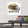 Trends International NFL New Orleans Saints - Drip Helmet 20 Wall Poster, 22.375" x 34", White Framed Version view 2