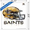 Trends International NFL New Orleans Saints - Drip Helmet 20 Wall Poster, 22.375" x 34", White Framed Version view 3