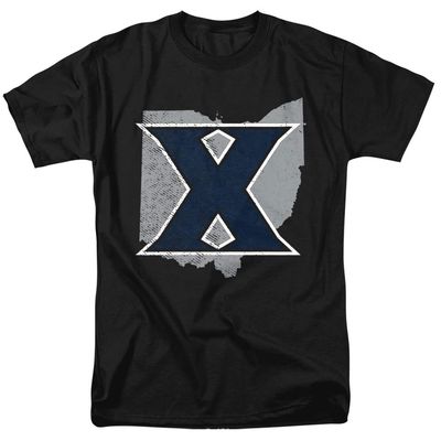 Xavier University Official State Shape Unisex Adult T-Shirt, Black, 5X-Large