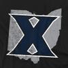 Xavier University Official State Shape Unisex Adult T-Shirt, Black, 5X-Large view 2
