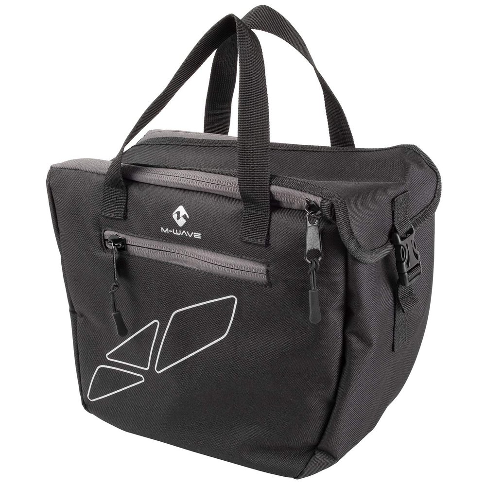 M-Wave Unisex Adult Amsterdam Insert Pannier Rack Bag Organiser, Black, 30 x 14 x 27 cm