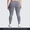 Aoxjox Workout Seamless Leggings for Women Smile Contour High Waisted Athletic Yoga Pants Tights 26" (A Grey Marl, Small) view 3