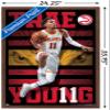 NBA Atlanta Hawks - Trae Young 20 Wall Poster, 34L" x 22.4W", Mahogany Framed Version view 3