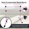New & Improved 4 Ft Steel Double Ballet Barre with Carry Bag and Beginner Guide,Adjustable&Portable Ballet Barre for Home and Gym,Quality Ballet bar Anti-Wobble,Stretching Dance bar (Steel, Pink) view 3
