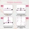 New & Improved 4 Ft Steel Double Ballet Barre with Carry Bag and Beginner Guide,Adjustable&Portable Ballet Barre for Home and Gym,Quality Ballet bar Anti-Wobble,Stretching Dance bar (Steel, Pink) view 4