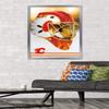 Trends International NHL Calgary Flames - Mask 20 Wall Poster, 34L x 22.4W, Silver Framed Version view 2
