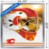 Trends International NHL Calgary Flames - Mask 20 Wall Poster, 34L x 22.4W, Silver Framed Version view 3