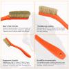 Climbing & Bouldering Brush with Natural Firm Boar's Hair Bristles and Durable Handle, Climbing Chalk Brush Designed for Ultimate Performance on Climbing Wall Indoor or Outdoor (Black&Deep Blue) view 3