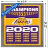 NBA Los Angeles Lakers - Champions 20 Wall Poster, 22.4L" x 14.7W", Barnwood Framed Version view 3