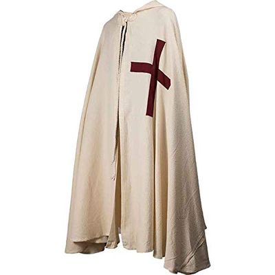 THE MEDIEVALS Crusader Knightly Cape, White - Large