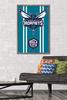 Trends International NBA Charlotte Hornets - Logo 20 Wall Poster, 34L x 22.4W, Barnwood Framed Version view 2