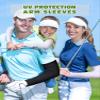 Hicarer 10 Pair Arm Sleeves for Men Women UV Sun Protection Compression Arm Warmers Sports Golf Cooling Sleeves for Baseball Basketball Summer, Green Camo view 2