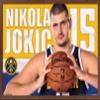 Trends International NBA Denver Nuggets - Nikola Jokic 19 Wall Poster, 22.375" x 34", Mahogany Framed Version view 1