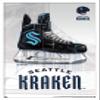 Trends International NHL Seattle Kraken - Drip Skate 20 Wall Poster, 22.375" x 34", White Framed Version view 1