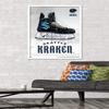Trends International NHL Seattle Kraken - Drip Skate 20 Wall Poster, 22.375" x 34", White Framed Version view 2